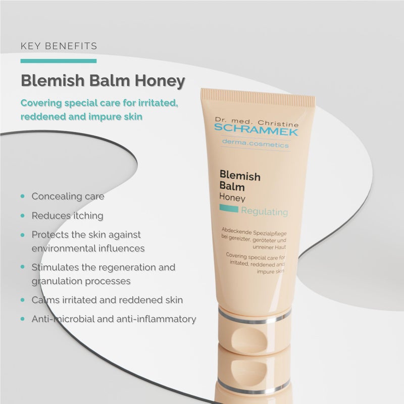 Schrammek Blemish Balm Honey - Covering Special Care for Irritated, Reddened & Impure Skin - The Original since 1967 - BB Cream - Tinted Face Moisturizer - Facial Skin Care - Dr Schrammek - Image 2